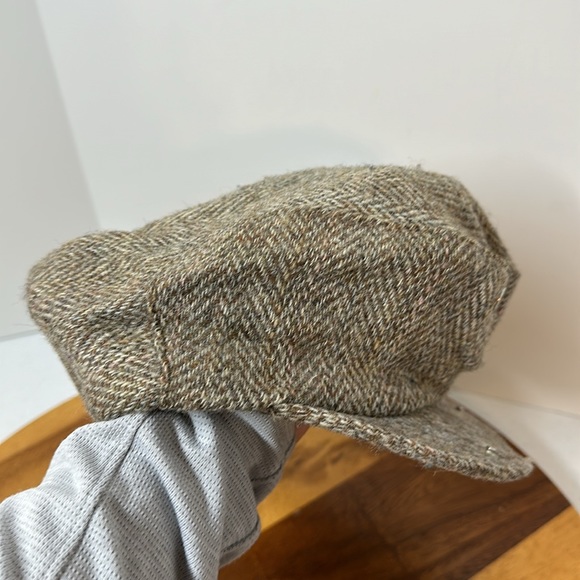 Vintage 100% Scottish Wool Harris Tweed Peaked Cap Country Gentleman - Picture 6 of 12